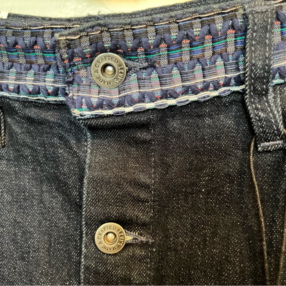 NWT LEVI’S Made & Crafted High-Rise Skirt in Sky Rinse Sz 30 Button Front - Picture 5 of 15